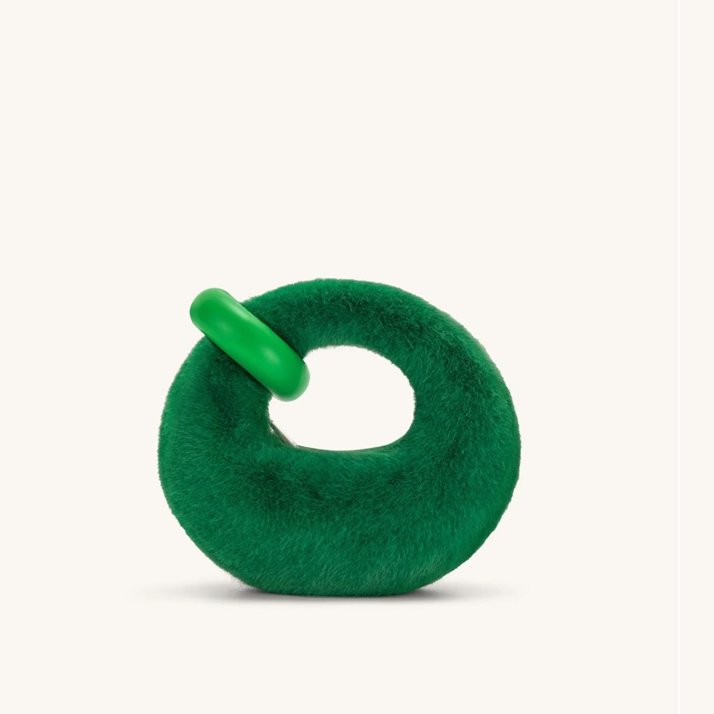 JW PEI Abacus Faux Fur Mini Top Handle Bag- Grass Green